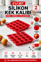 2 Pieces of 16-Cavity Silicone Macaron, Mini Cake, and Chocolate Mold - Fireproof Non-Stick Muffin Tray