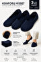 Men's Navy Blue Bamboo Ballerina Socks, 3-Piece Seamless Anti-Removal Silicone - 4