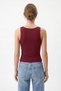 Burgundy Round Neck Crop Athlete Top 8163A - 3