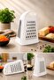 3-Way Stainless Steel Kitchen Grater with White Handle Vegetable Cheese Carrot Grater Krw-41 - 3