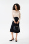 Women's Scarf-Detail Soft Leather Women's Shoulder Bag with Inner Pocket Detail - 2