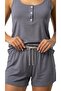 Mini Polka Dot Purple Strappy Women's Shorts Set - 4