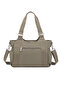 Daily Medium Size Waterproof Crinkle Fabric Women's Shoulder Bag Light Brown - 3