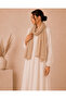 Efdal Sand Beige Cotton Lycra Woven Cotton Shawl - 2