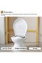 Realistic Toddler Potty, Toilet Training Seat with PVC Cushion, Removable Bowl, Music & Handrail, Safe for 18+ Months (22.7 kg Load) - 4