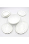 18 Pcs Dinner Set Gold line Opal Glassware Microwave Dishwasher Safe - 4