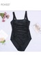 Women's One Piece Swimsuit with Belly Pleated Design High Stretch, Tummy Control Bathing Suit Featur - 2