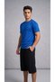 Men's Blue Sports Honeycomb Fabric Sweat-Absorbent Flexible T-Shirt - 3