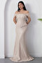 Strapless Neckline Rhinestone Lace Dress Dmn226 - 6