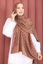Zigzag pattern jacquard shawl series - taba - 2