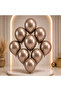 Truffle Color Latex Chrome Balloons (30 cm) - 50 Pieces - 2