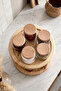 11 Piece Bamboo Lid Vacuum Sealed Glass Spice Jar Set with Rotating Bamboo Stand and Labels - 3