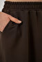 Women's Elastic Waist Long Skirt 1482 - Brown - 5