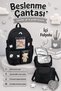 Korean Model 3-Piece Elementary School Bag Set for Girls, Backpack + Lunch Bag + Pen Holder - 4