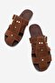 Women's Slippers with Buckle and Closed Front with Pins Taba - 5