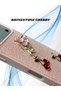 Luxury 3D Rhinestone Cherry Phone Case for Samsung Galaxy S25 Ultra- Elegant Floral Jeweled Protective Cover for Premium Smartphone Models - 3