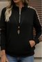 Women's Long Sleeve Turtleneck Front Zip Fleece Blouse - 2