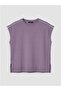 New Season Purple Oversize Soft Touch Women's Undershirt