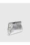 Olvene Shiny Leather Women's Silver Color Handbag