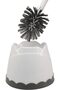 toilet brush with holder compact round design comfortable toilet brush and holder set handle - easy to store - 3