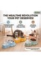 Automatic Dual Pet Feeder & Water Dispenser (32×20.8×9.2 cm) – Pink - 2