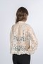 Women's Summer Beige Alessa Bohemian Tulle Lace Long Sleeve Jacket Blouse Stylish Casual 8637 - 3