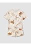 Lcw Kids Palm Tree Patterned Boys T-Shirt and Shorts - 3