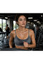 2-Piece Sports String Strap Ribbed Women's Removable Padded Bra 2-Pack - Skin - Gray - 5