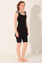 Biye detailed zero sleeve semi-closed swimsuit - 3