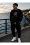 Unisex Zero Collar and Trackpants Set with Rod Printed Design