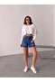 Mini Shorts with Embroidered Hearts on the Legs and Lacquered Details - 3