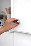 Hard Plastic Button Round Ball Striped Bright Chrome Cabinet Furniture Kitchen Cupboard Drawer Handle Knob - 5