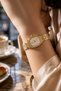 Gold – Stone Embellished Band White Dial Luxury Elegant & Stylish Women's Wristwatch 2026 - 4