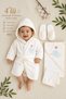 Baby Girl Luxury Premium Lace Bathrobe Towel Set 100% Cotton Newborn Gift Set Stl7208 - 6