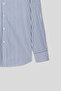 Ds Damat Slim Fit Navy Blue Striped Shirt - 6