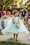 Girl's Strapless Floral Appliqué Wedding Dress with Train Evening Gown