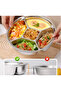 304 Stainless Steel 5 Compartment Prep Tray With Handle Kitchen Seasoning Organizer - 3