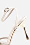 Women's Bone Cross Strap Gold Heeled High Heels Sandals - 6
