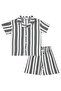Striped 2-Piece Set for 2-5 Years Old - Black - 2
