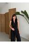 Premium Shawl Collar Tie Detail Stylish and Modern Cut Women's Jumpsuit - 3