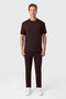 Regular fit knitted coffee jogger pants
