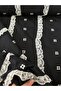 Row by Row Ruffle Lace Embroidered Cotton Voile Fabric - Width 140 cm Black and White Embroidered Dressmaking Fabric - 3