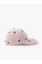 Strawberry Embroidered Striped Cap Hat - 2