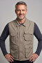 Baba Men's Collared Earth Color Multi-Pocket Zippered Hunting Vest