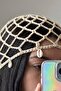 Women's Handcrafted Knitted Beanie Hat Marina Shell Cream – Bohemian Summer Accessory with Sea Shells - 2