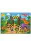 Minikler Discovery Series 1/5 Wooden 4-Piece Puzzle Set (on the Farm-Under the Sea-In the Dinosaur Park-At the Birthday Party) - 5