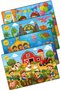 Minikler Discovery Series 1/5 Wooden 4-Piece Puzzle Set (on the Farm-Under the Sea-In the Dinosaur Park-At the Birthday Party)