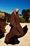 100% Cotton Manuka X Defacto Crew Neck Crinkle Fabric Long Sleeve Dress H4755Ax26Sm