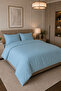 Melodi Plain Cotton Satin Double 4 Piece Duvet Cover Set