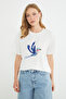 Stoned Bird Printed Crew Neck Casual T-Shirt - 4
